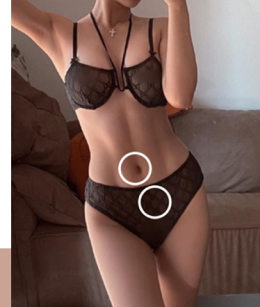 woman showing her well maintained fit body
