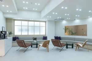 Modern Lydian Clinic waiting lounge in Seoul